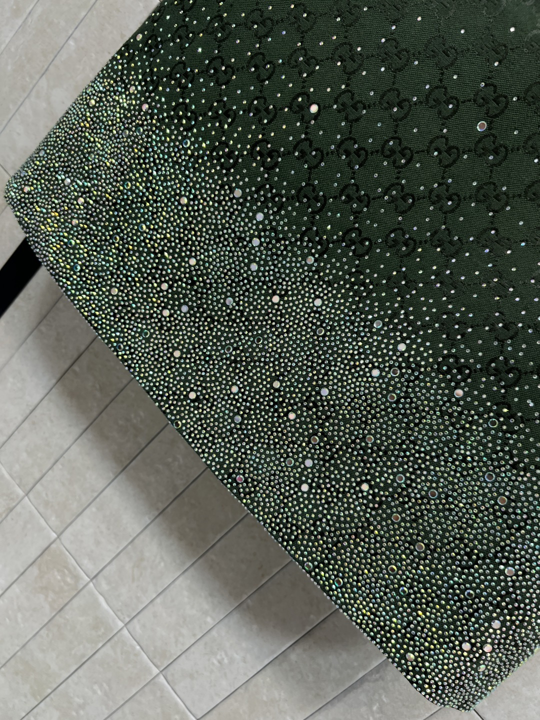 G家 25秋冬新款 双G提花烫钻短裙 定制YB进口双G提花面料 质感高级挺括 绿色和酒红色可选 内衬绗缝