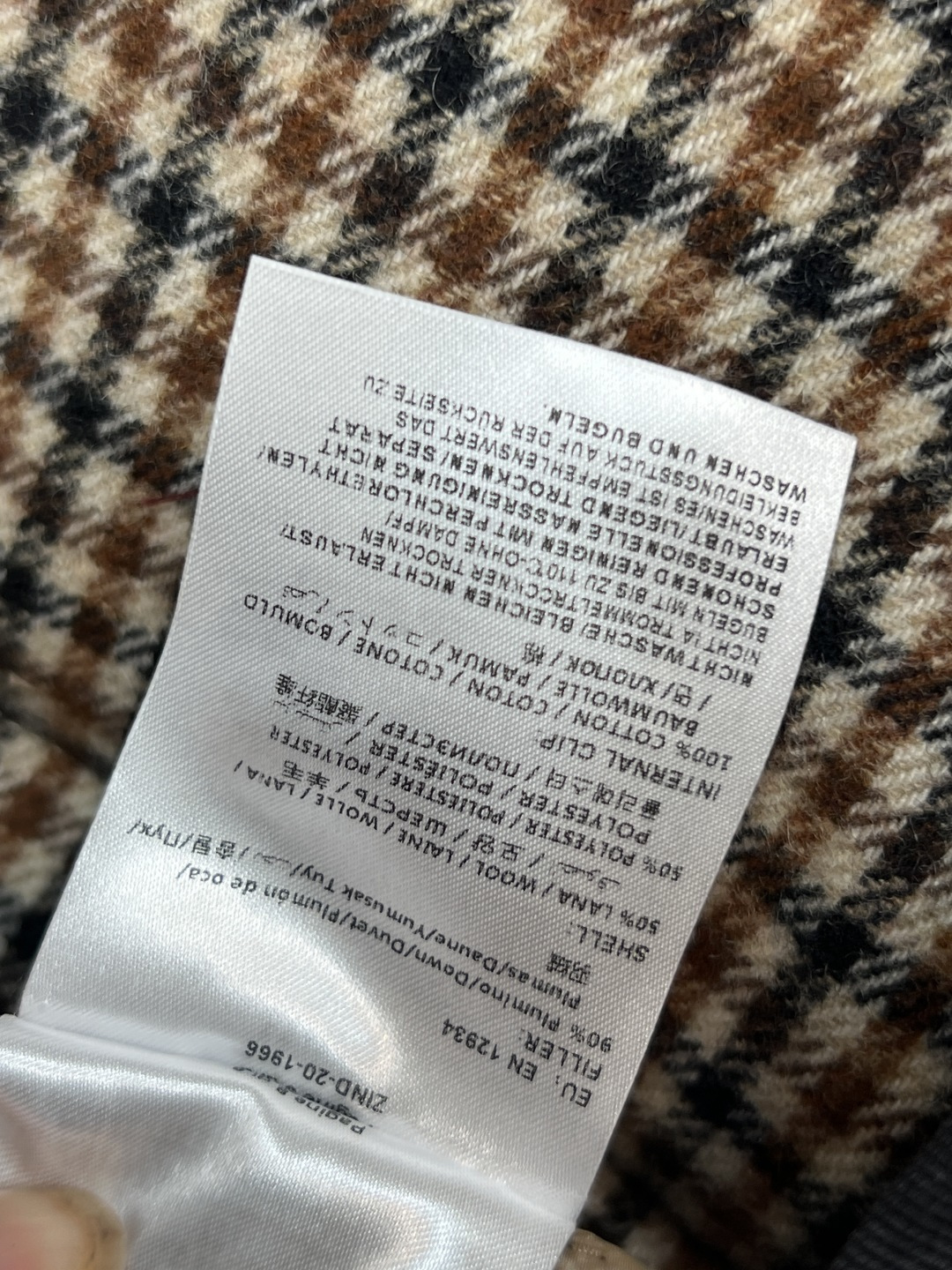 M家 25秋冬新款 千鸟格羽绒马甲 经典千鸟格纹拼接羊羔毛立领设计 复古又时髦 内里高品质羽绒假两件 层