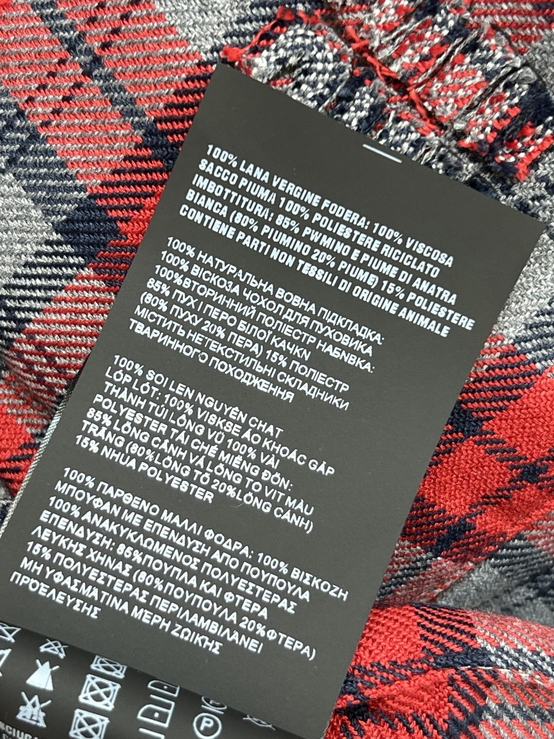 MIu家 25秋冬新款 复古格纹灯芯绒领羽绒夹克 复古格纹+棕色灯芯绒翻领 细节满分 宽松衬衫式版型 落