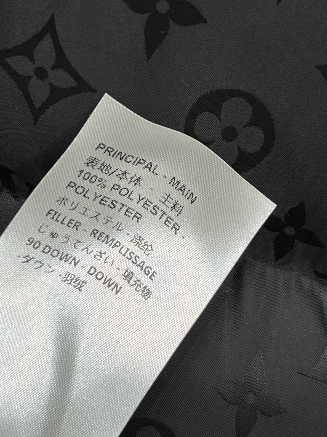 L家 25秋冬新款 暗纹老花长款连帽羽绒服 羽绒服中的经典爆款 冬季必备 连帽中长款羽绒服 通身暗纹提花