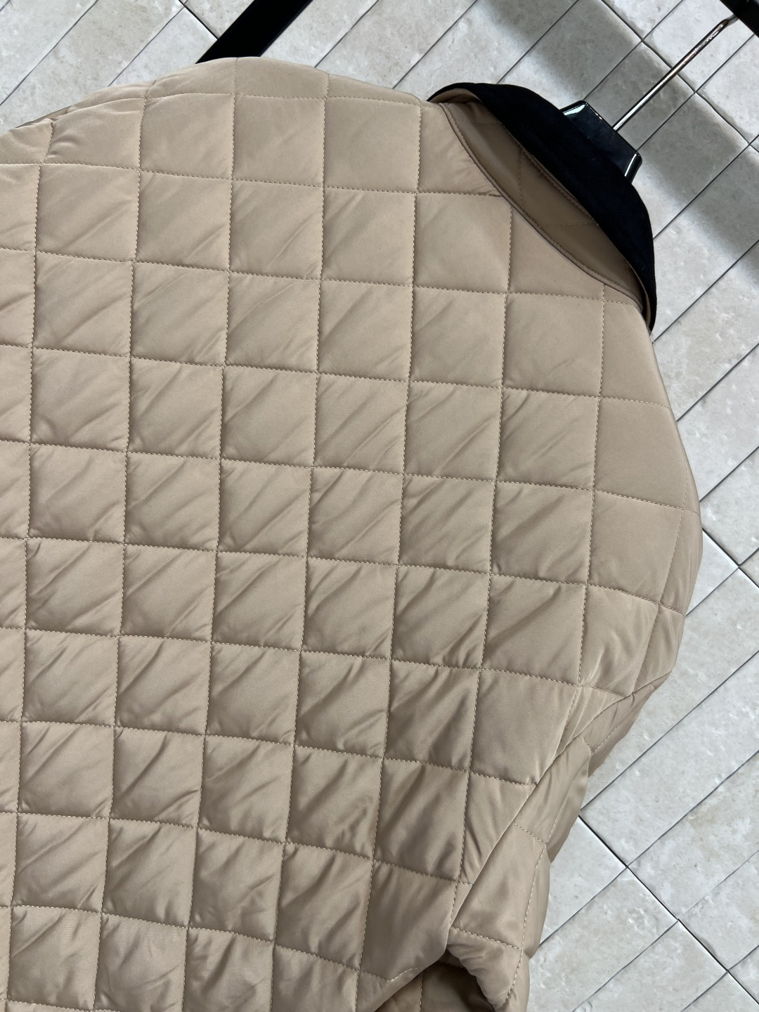 CE家 25秋冬新款 菱形格纹拼接棉服 鹿皮绒驳领 正面菱形绗缝+经典凯旋门刺绣 细节满分 低调高级感拉