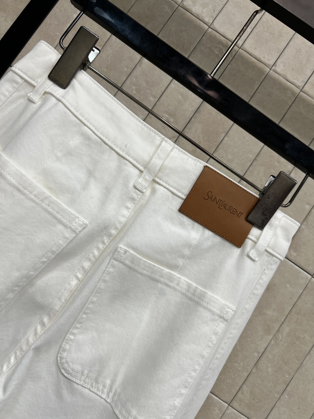 Slp🌹家 26春夏新款 ​​白色阔腿牛仔裤 用全棉面料 柔软透气 日常穿着超舒适 高腰设计拉长腿部比例