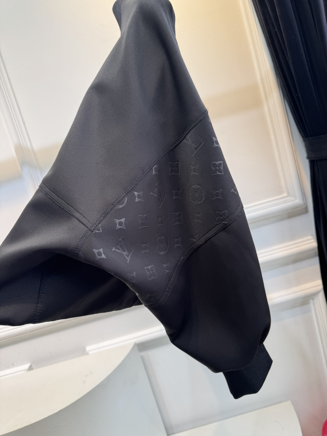 Louis Vuitton Black Monogram Sleeve Bomber Jacket