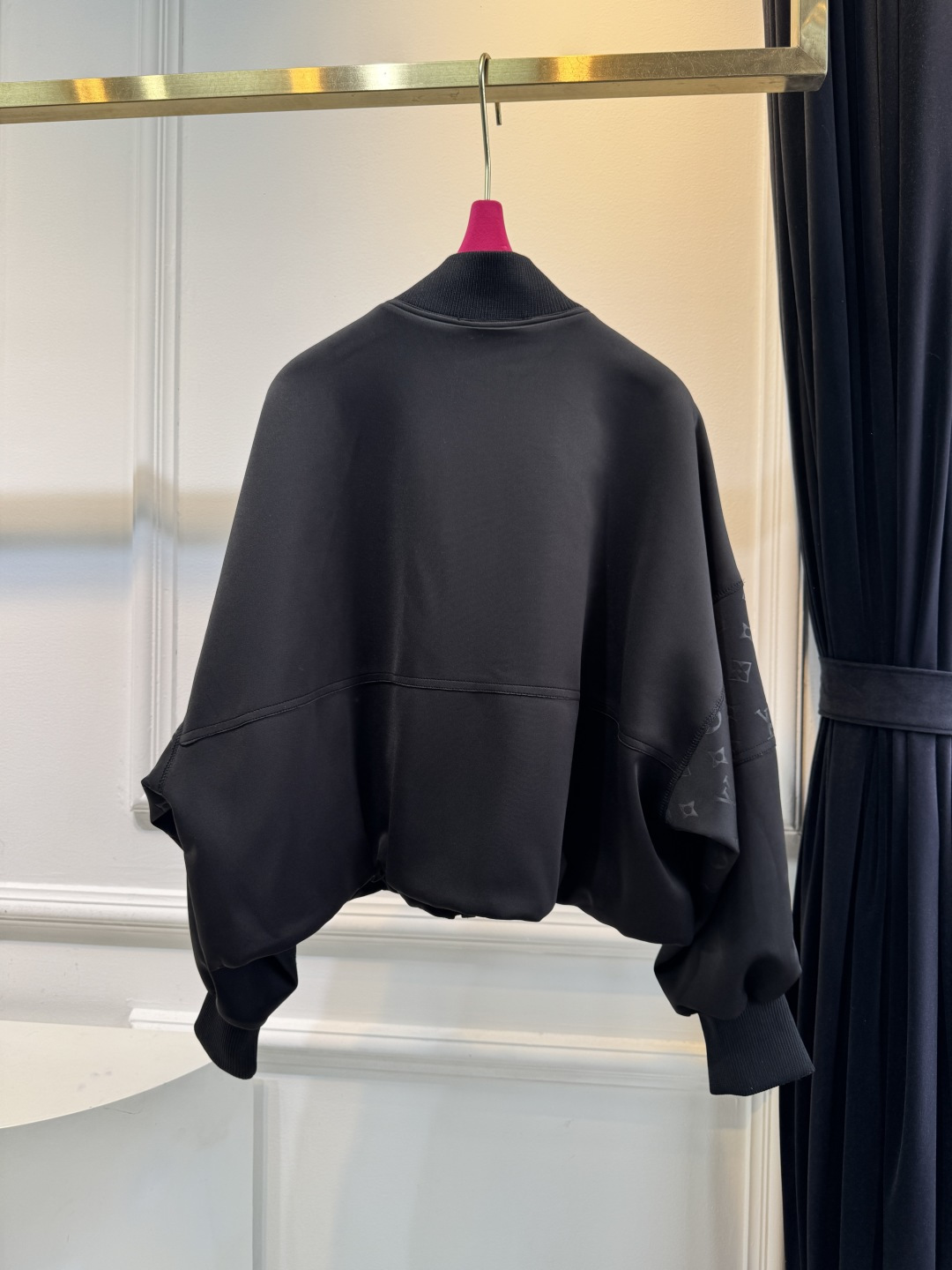 Louis Vuitton Black Monogram Sleeve Bomber Jacket
