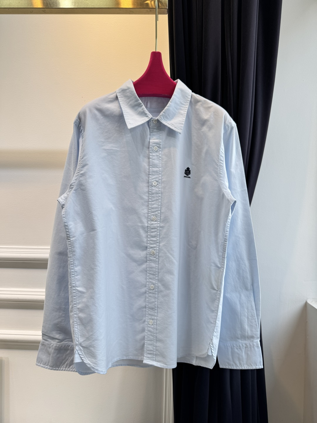 Prada White Logo Cotton Shirt