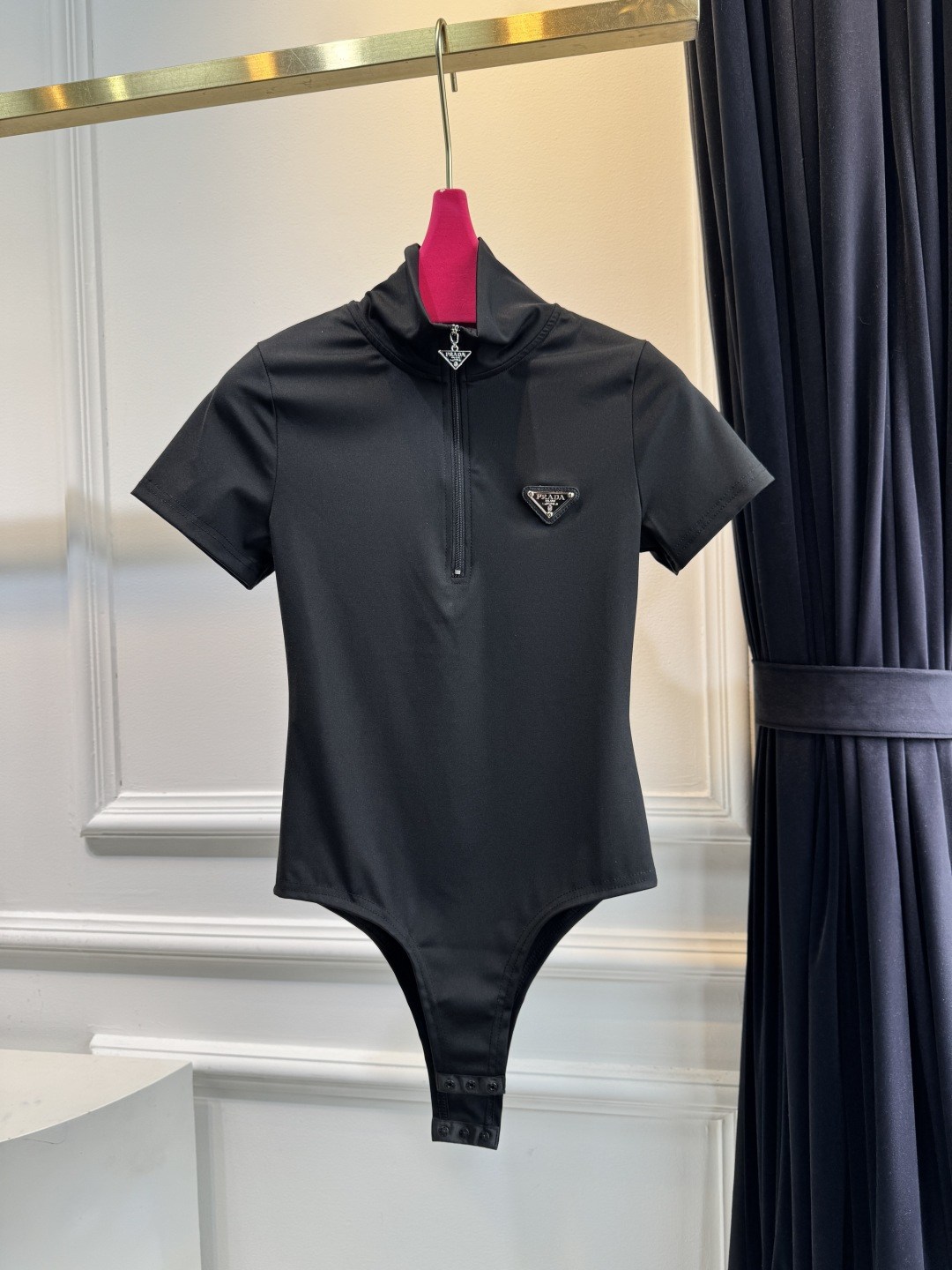 Prada Black Polo Bodysuit