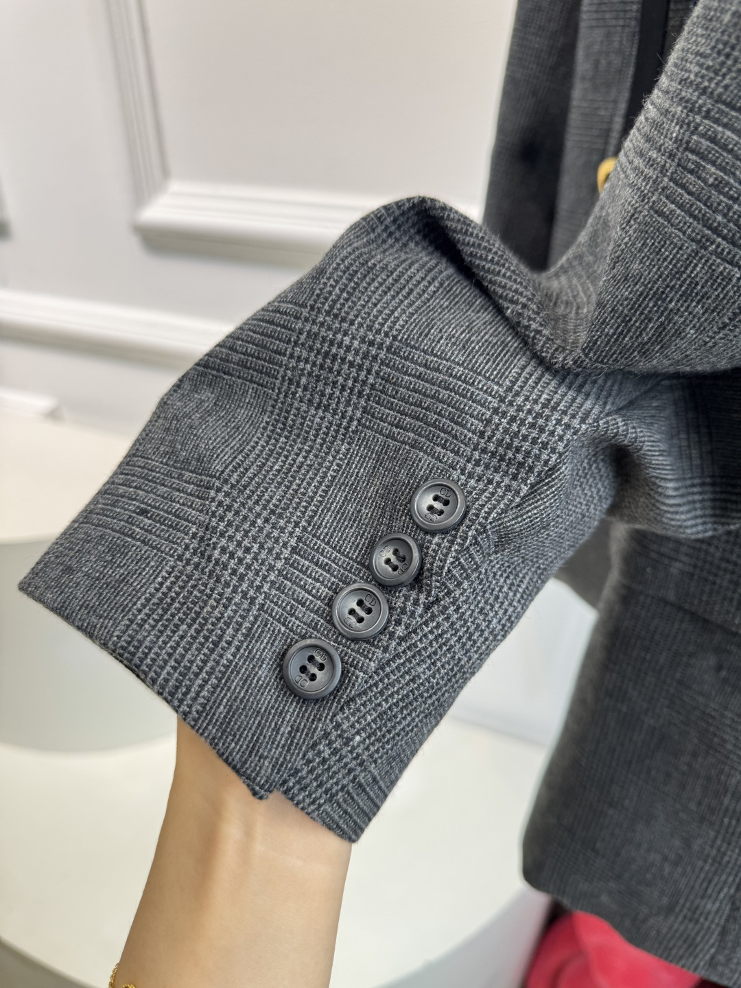 Dior Gray Logo Belt Blazer