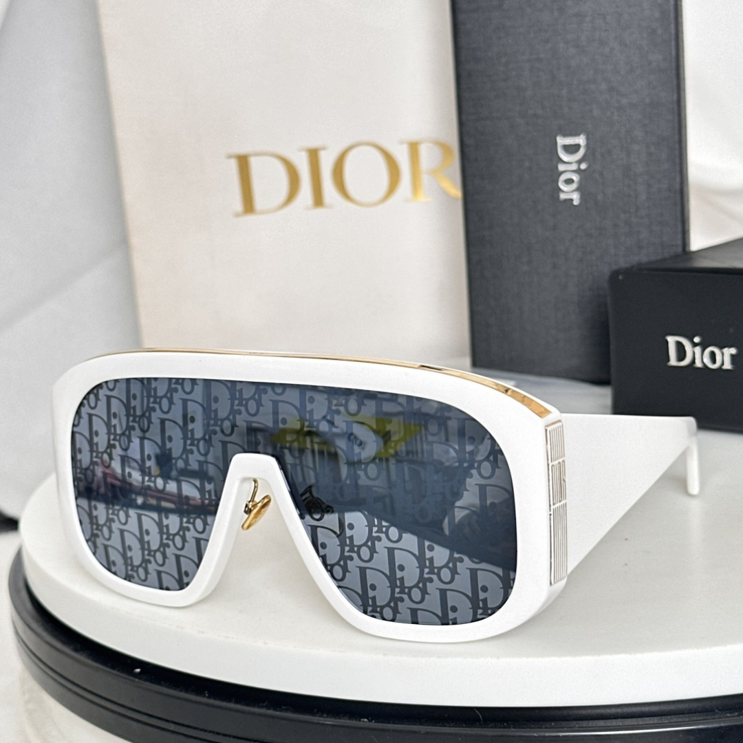 DIOR Sunglasses Acetate One-Piece White
