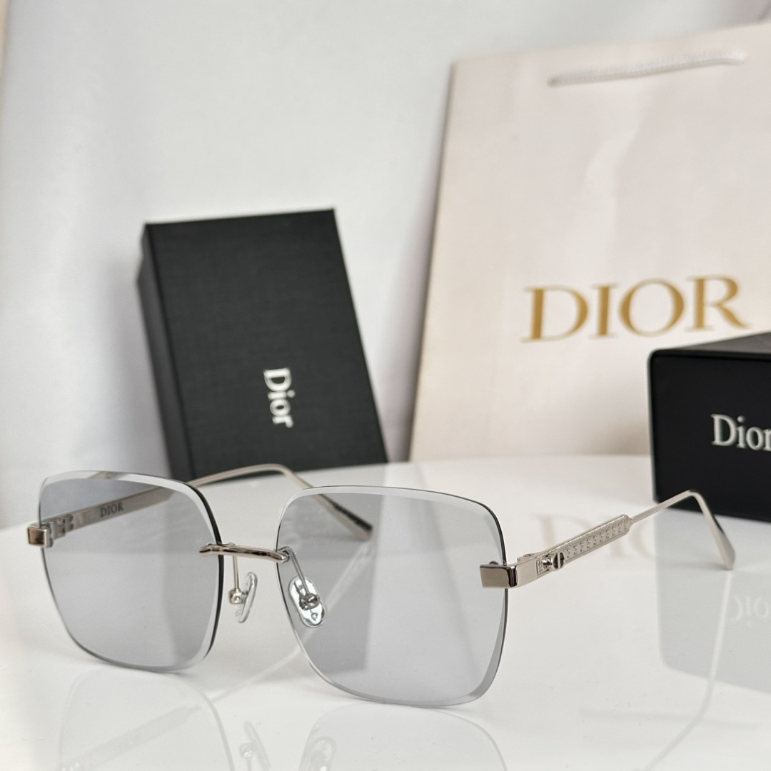 DIOR Sunglasses Metal Rimless Square