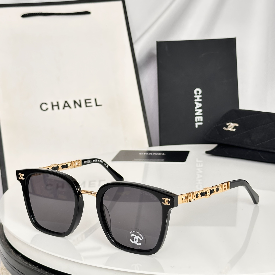 Chanel солнцезащитные очки ацетат металл квадратная оправа CH0538