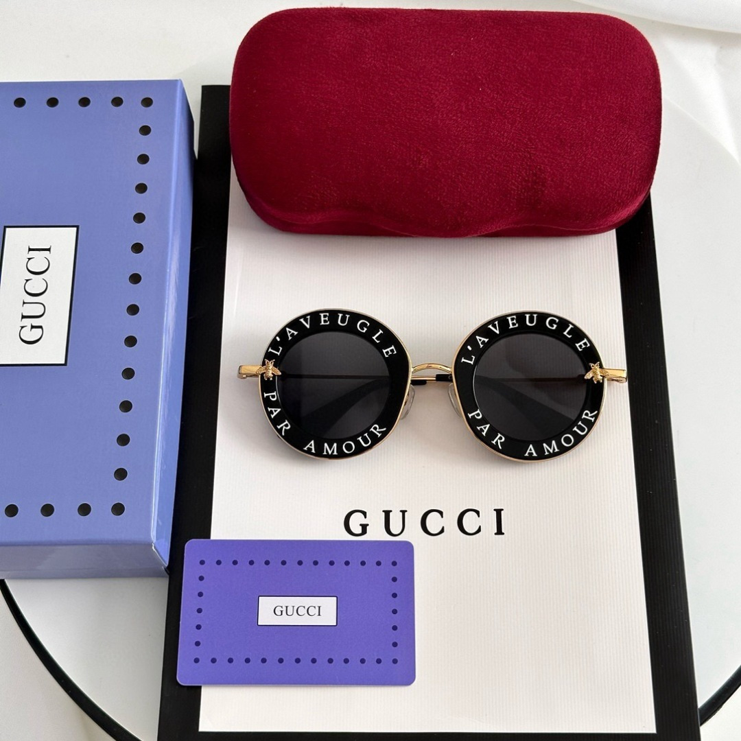 GUCCI Acetate Round Sunglasses GG0113S