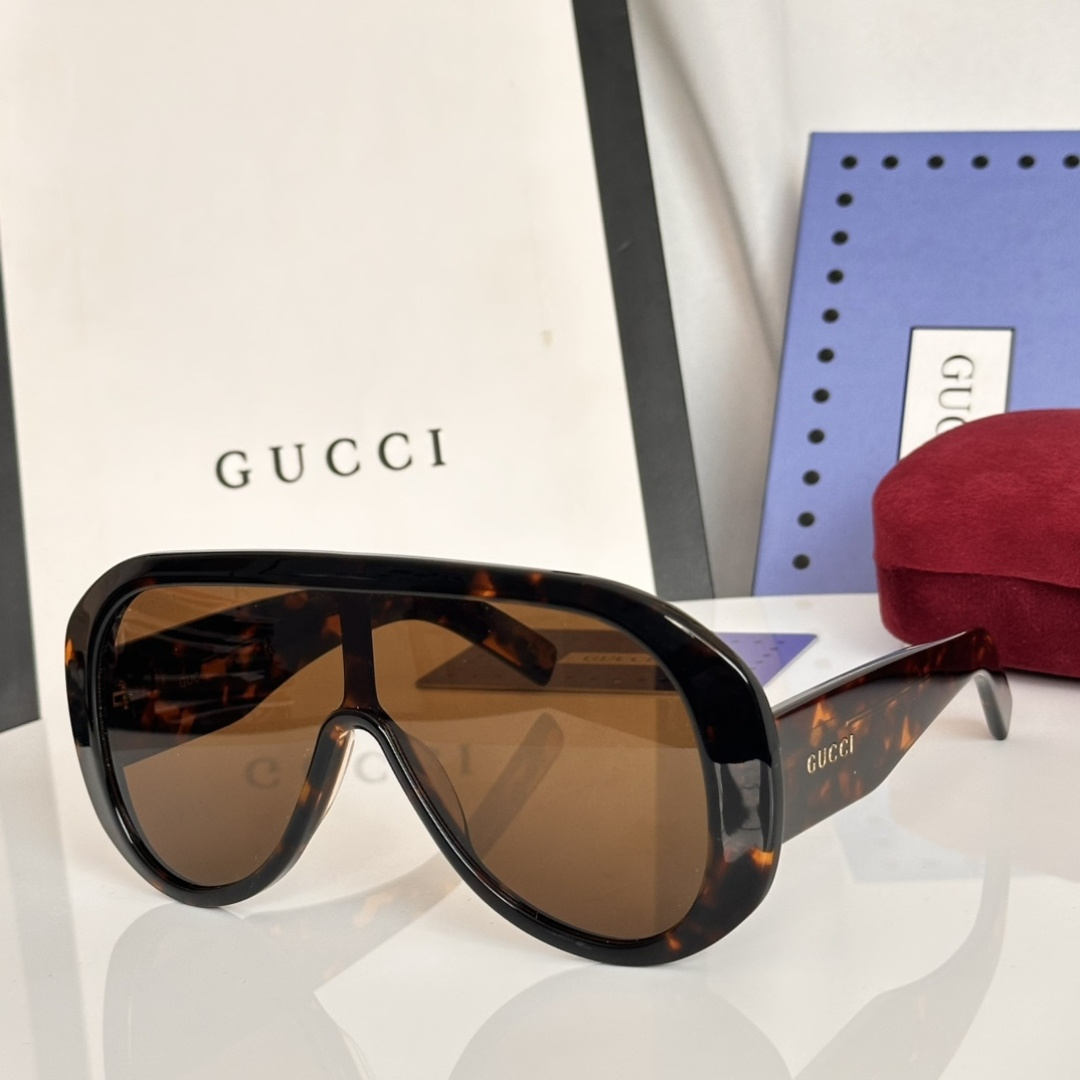 GUCCI Sunglasses Acetate Tortoiseshell One-piece