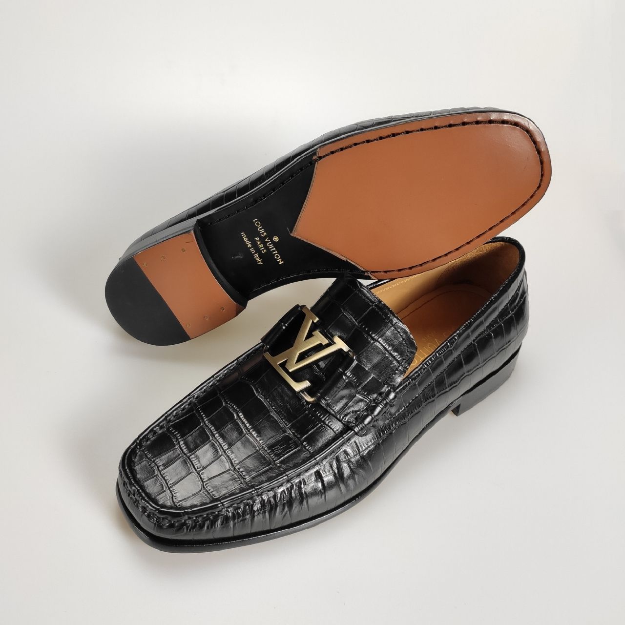 [Louis vuitt*n] zapatos de cuero de gama alta, 1:1 calidad de compra única original, bienes de prime