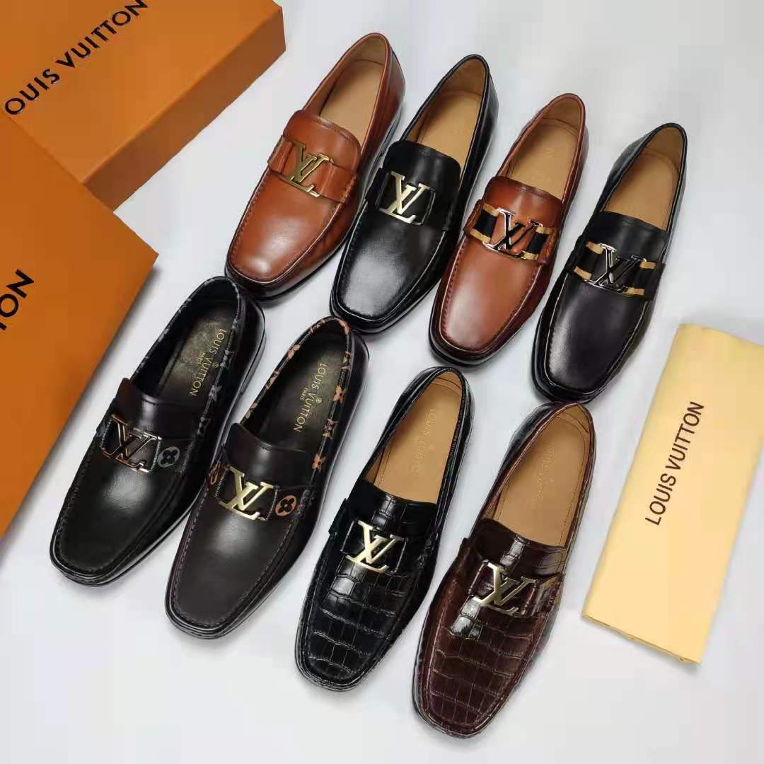 [Louis vuitt*n] zapatos de cuero de gama alta, 1:1 calidad de compra única original, bienes de prime