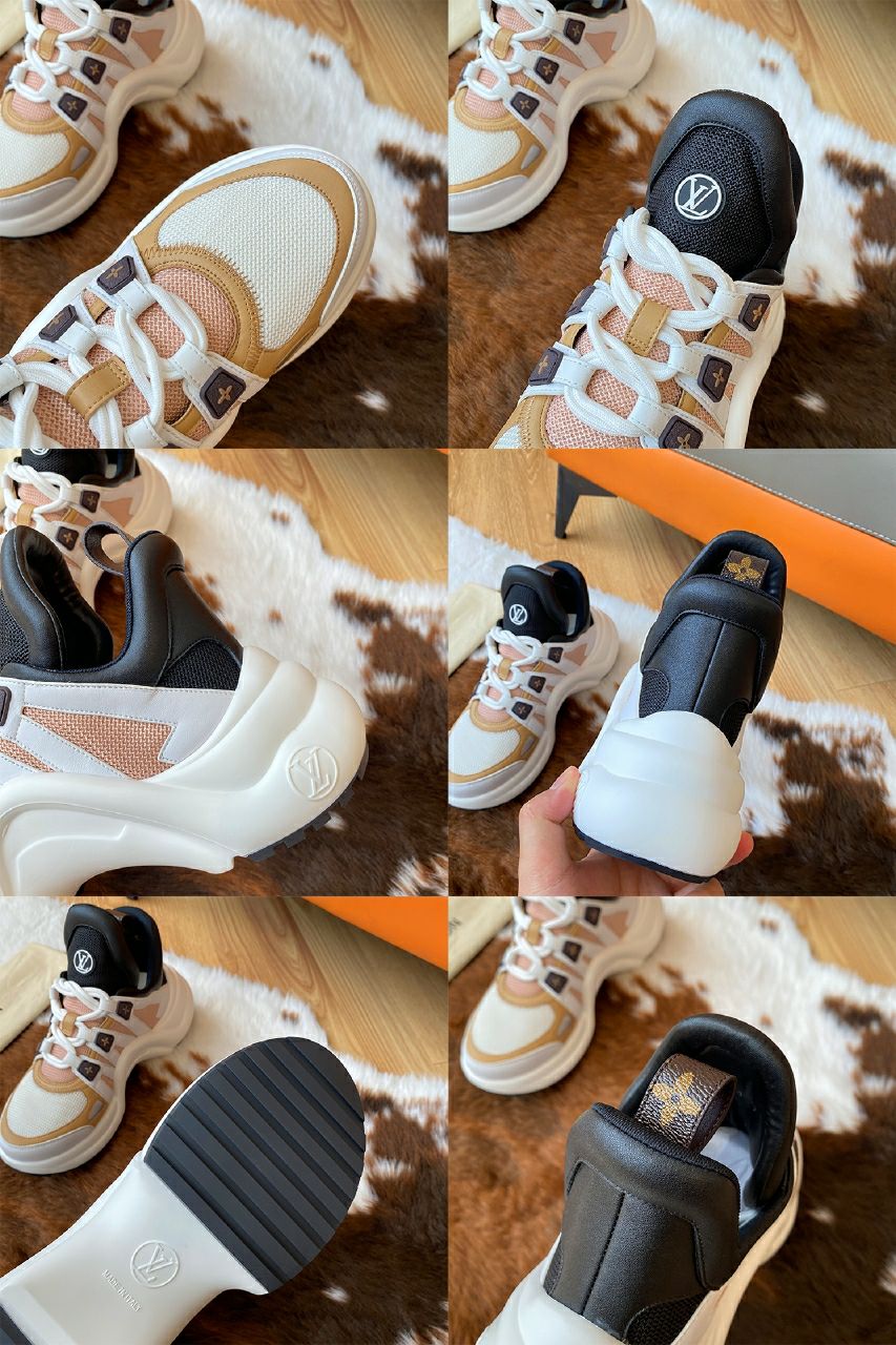 LV Archlight Sneakers: Ink Ox-Skin, LV Circle Monogram, High-End Quality - 图片 2
