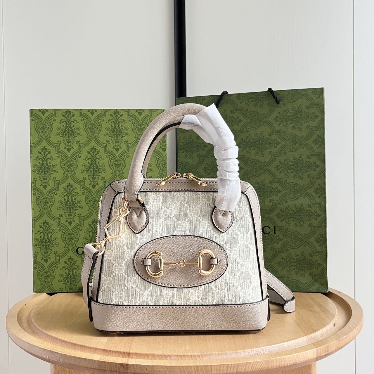 Hermes Handbag Herbag PM Toile Officier Brown