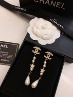 Chanel Jewelry Earring Yellow CNC Process 925 Silver Brass Fashion