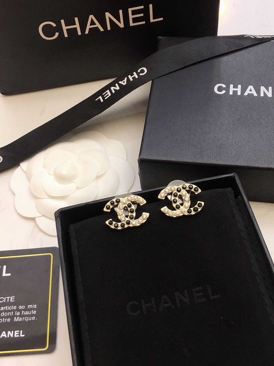 Chanel Jewelry Earring Replica 2023 Perfect Luxury
 Black White