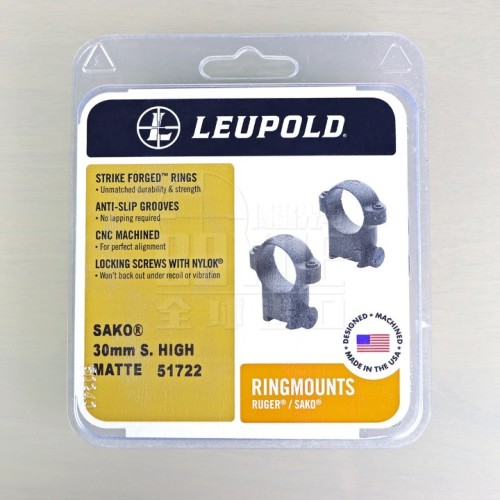Leupold SAKO 30mm S. High Matte Ringmounts - Superior Stability 1 Leupold SAKO 30mm S. High Matte Ringmounts - Superior Stability