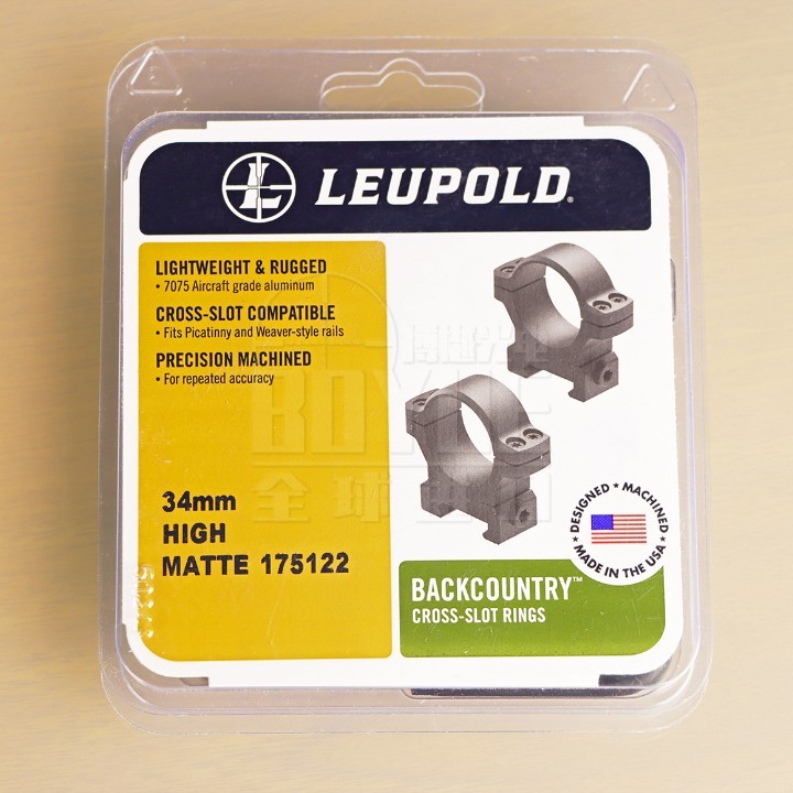 LEUPOLD Backcountry 34mm High Matte Cross-Slot Rings - Lightweight & Rugged 2 A202408021630266472002464366338793621450752