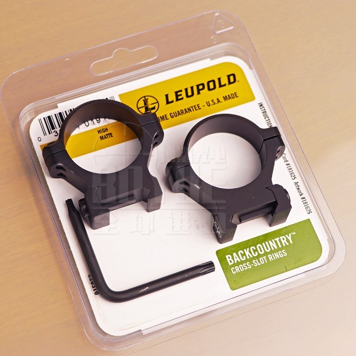 LEUPOLD Backcountry 34mm High Matte Cross-Slot Rings - Lightweight & Rugged 3 A202408021630266472002464366338793747259392