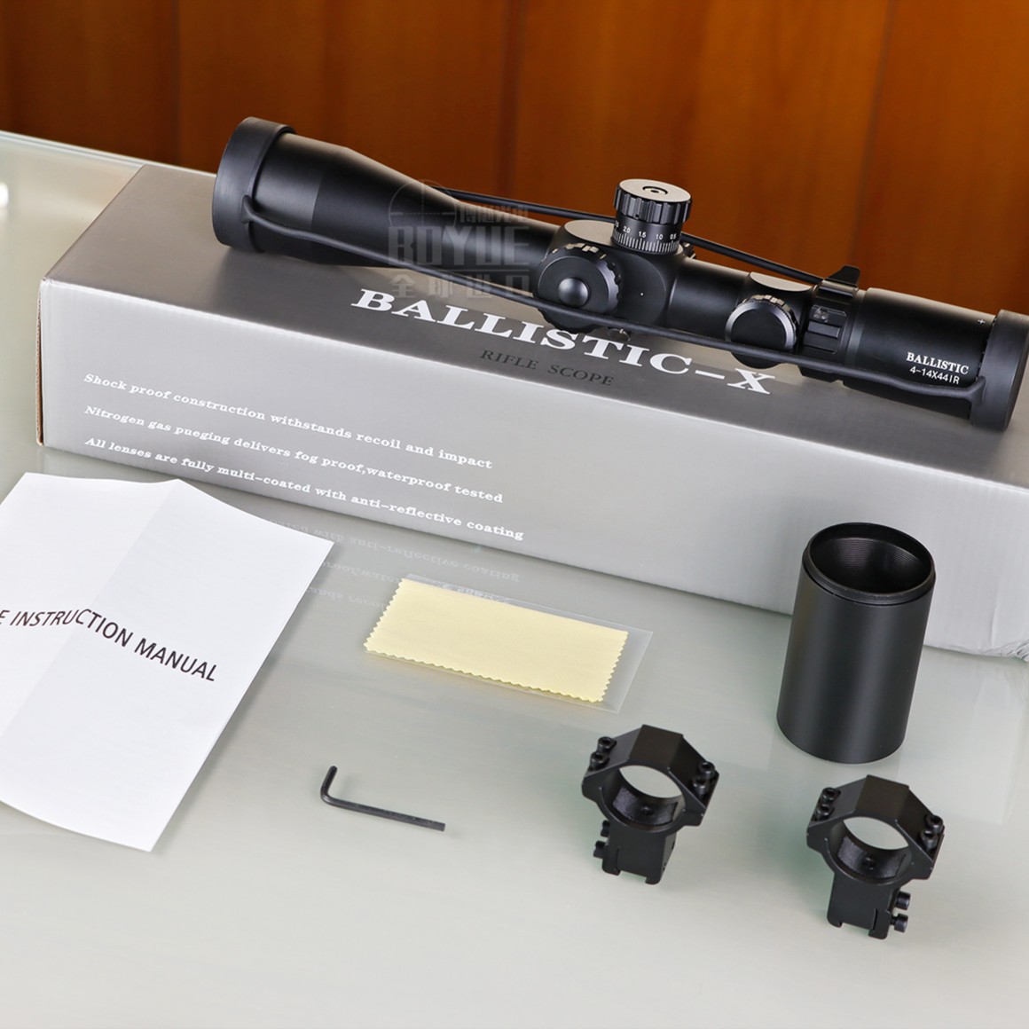 Ballistic-X 4-14x44mm Rifle Scope - High Definition, Shockproof, Variable Magnification 3 A202408021630266472002464366356310628769792