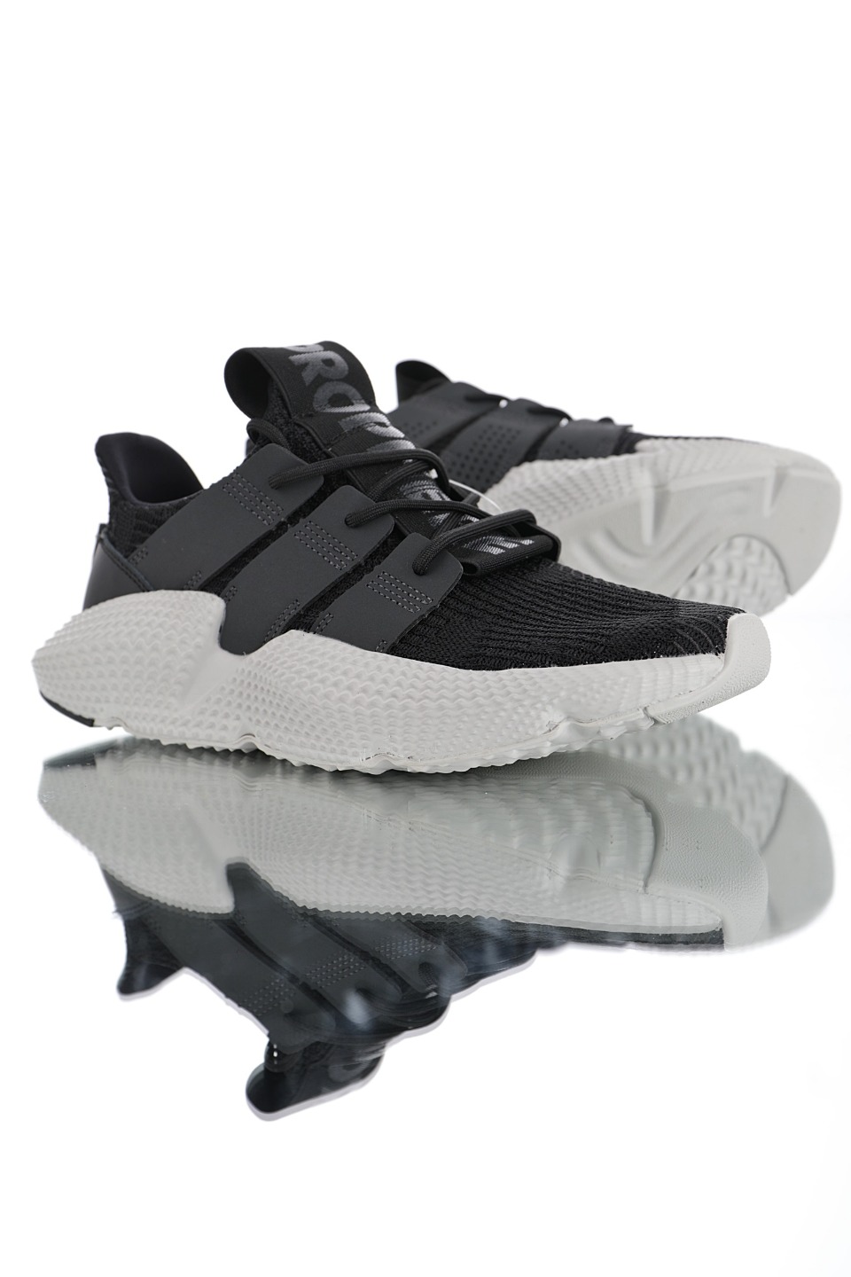170 男女鞋，真标带半码  三叶草 adidas Originals Prophere刺猬套脚飞织百搭慢跑鞋“暗黑印花字母”BD7731