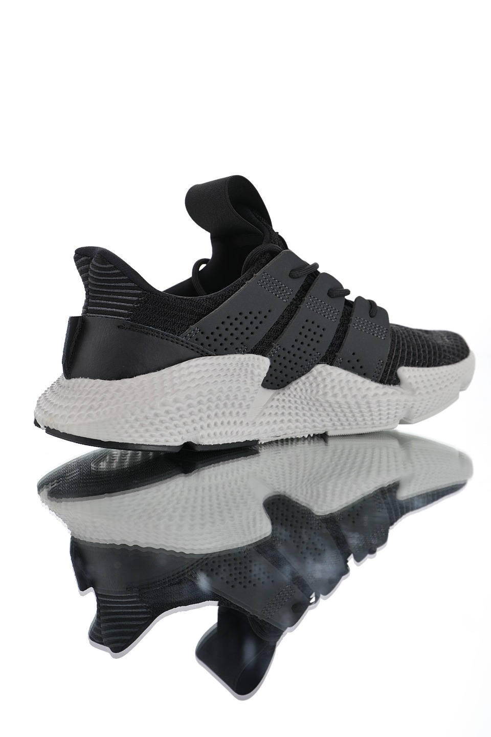 170 男女鞋，真标带半码  三叶草 adidas Originals Prophere刺猬套脚飞织百搭慢跑鞋“暗黑印花字母”BD7731