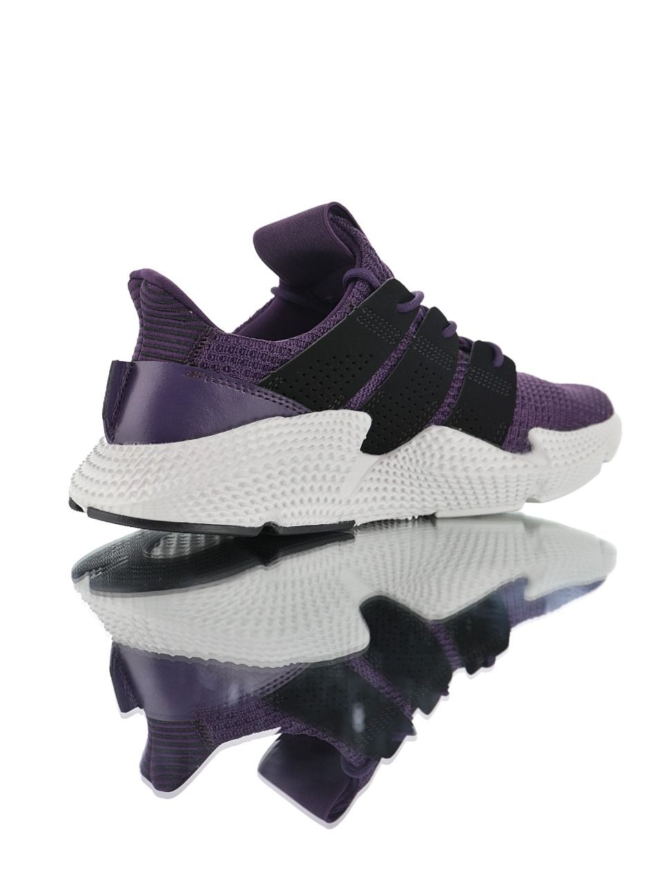 170 男女鞋，真标带半码  三叶草adidas Originals Prophere刺猬套脚飞织百搭慢跑鞋“罗兰紫印花字母”BD7837