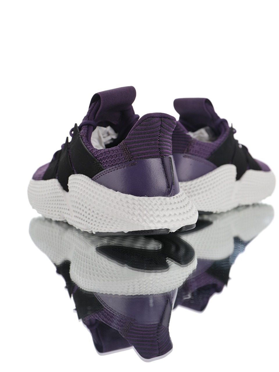 170 男女鞋，真标带半码  三叶草adidas Originals Prophere刺猬套脚飞织百搭慢跑鞋“罗兰紫印花字母”BD7837