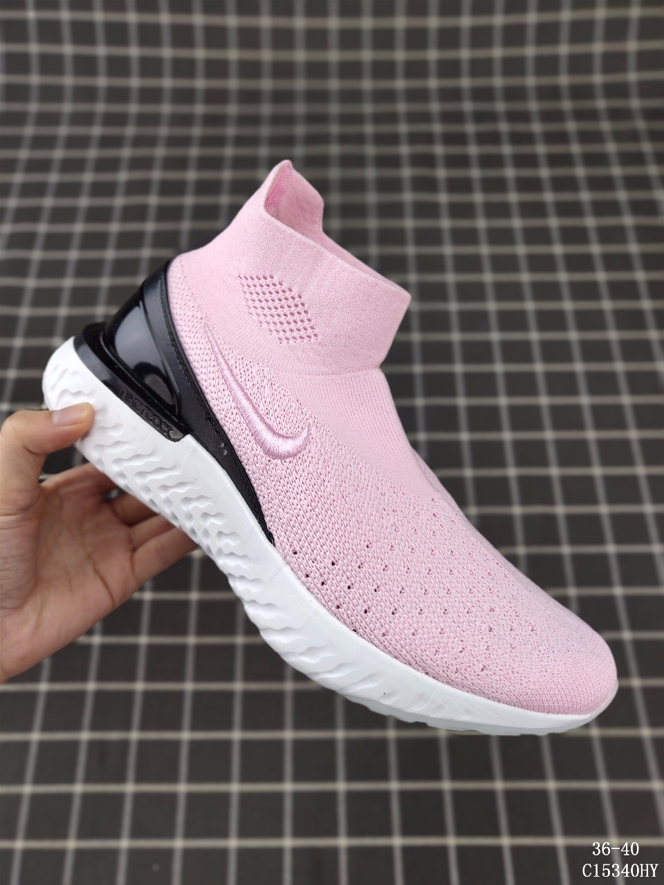 Nike Epic React Flyknit 瑞亚4代 高帮飞线针织袜子鞋！尺码：见图C15340HY