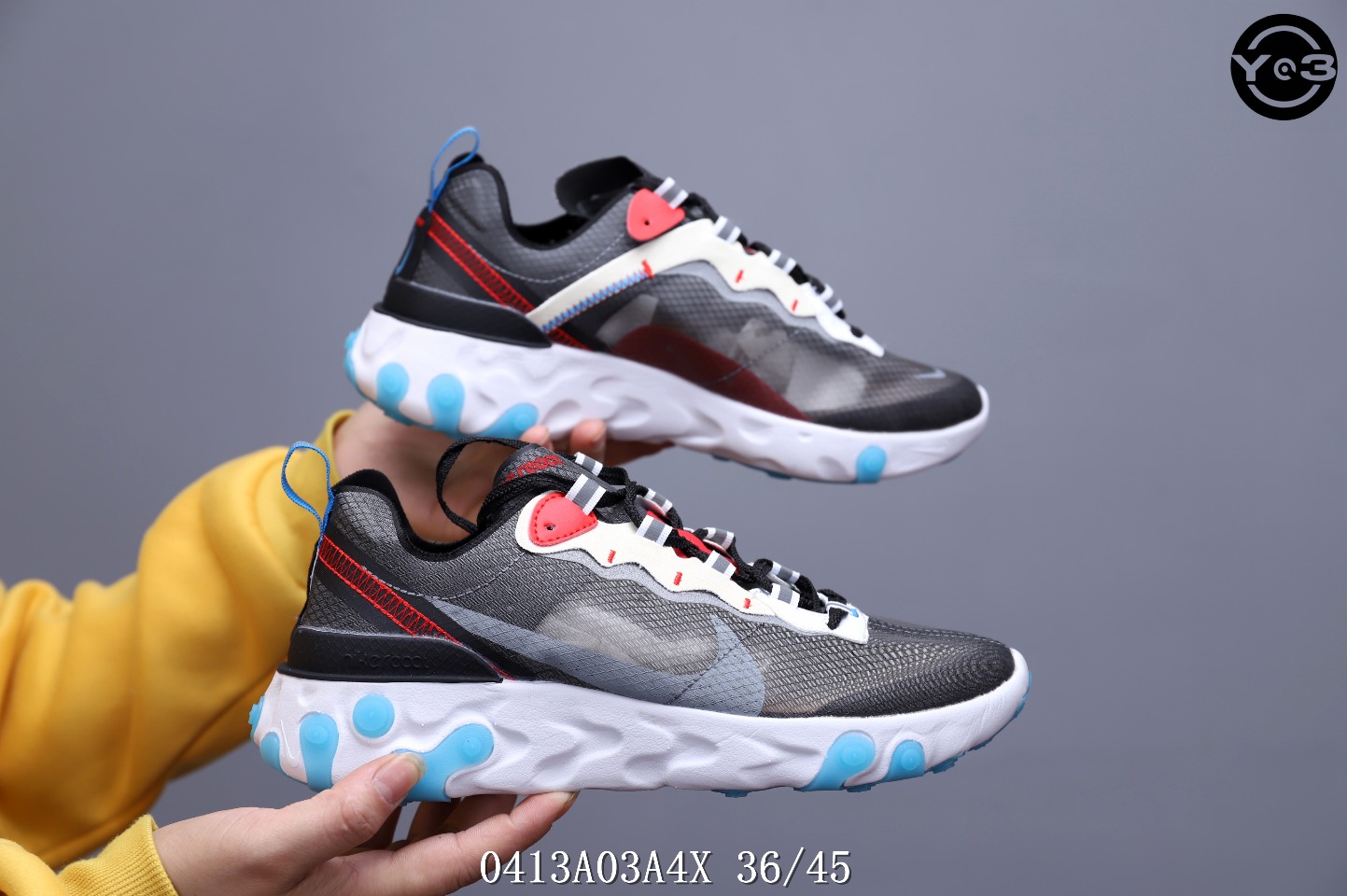 150<br />耐克 Nike Epic React Element 87Undercover 瑞亚87联名 高桥盾 透明网纱 轻便跑鞋 <br />SWSIZE：下36/45 <br />编码：0413A03A4X