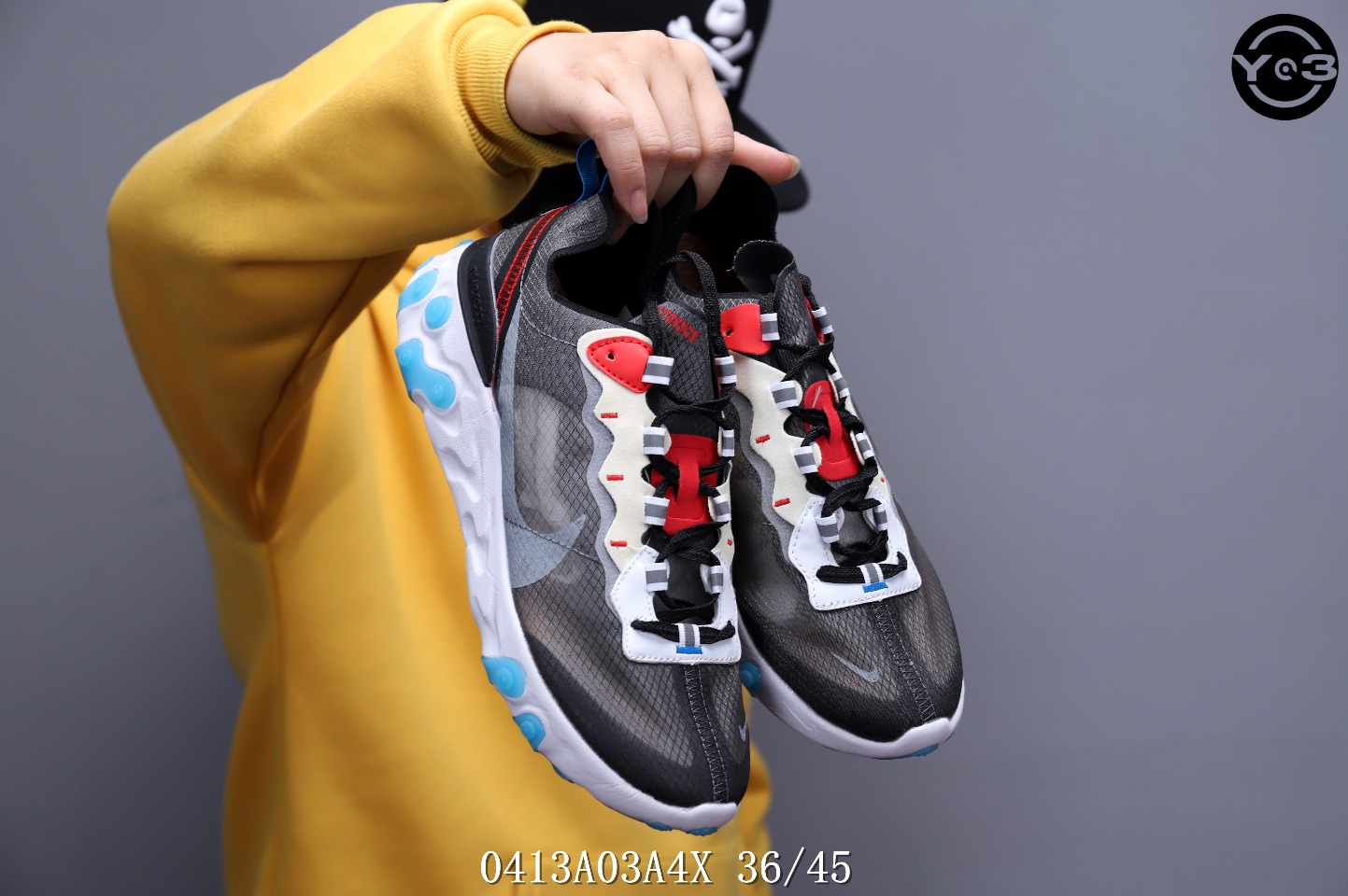 150<br />耐克 Nike Epic React Element 87Undercover 瑞亚87联名 高桥盾 透明网纱 轻便跑鞋 <br />SWSIZE：下36/45 <br />编码：0413A03A4X