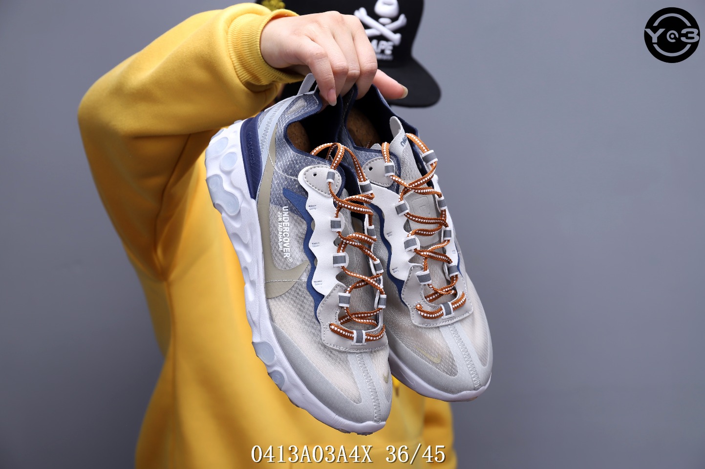 150<br />耐克 Nike Epic React Element 87Undercover 瑞亚87联名 高桥盾 透明网纱 轻便跑鞋 <br />SWSIZE：下36/45 <br />编码：0413A03A4X