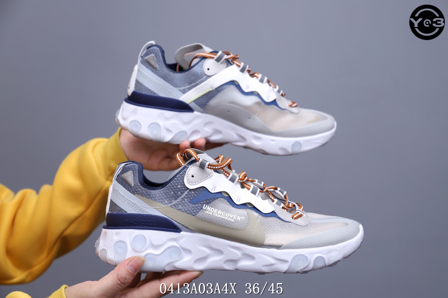 150<br />耐克 Nike Epic React Element 87Undercover 瑞亚87联名 高桥盾 透明网纱 轻便跑鞋 <br />SWSIZE：下36/45 <br />编码：0413A03A4X