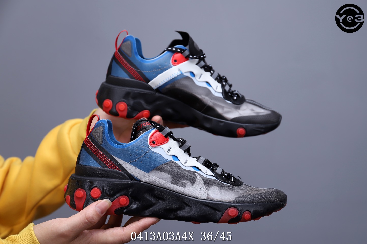 150<br />耐克 Nike Epic React Element 87Undercover 瑞亚87联名 高桥盾 透明网纱 轻便跑鞋 <br />SWSIZE：下36/45 <br />编码：0413A03A4X