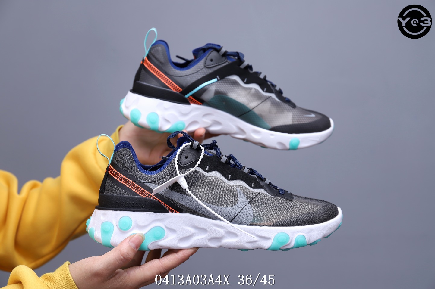150<br />耐克 Nike Epic React Element 87Undercover 瑞亚87联名 高桥盾 透明网纱 轻便跑鞋 <br />SWSIZE：下36/45 <br />编码：0413A03A4X