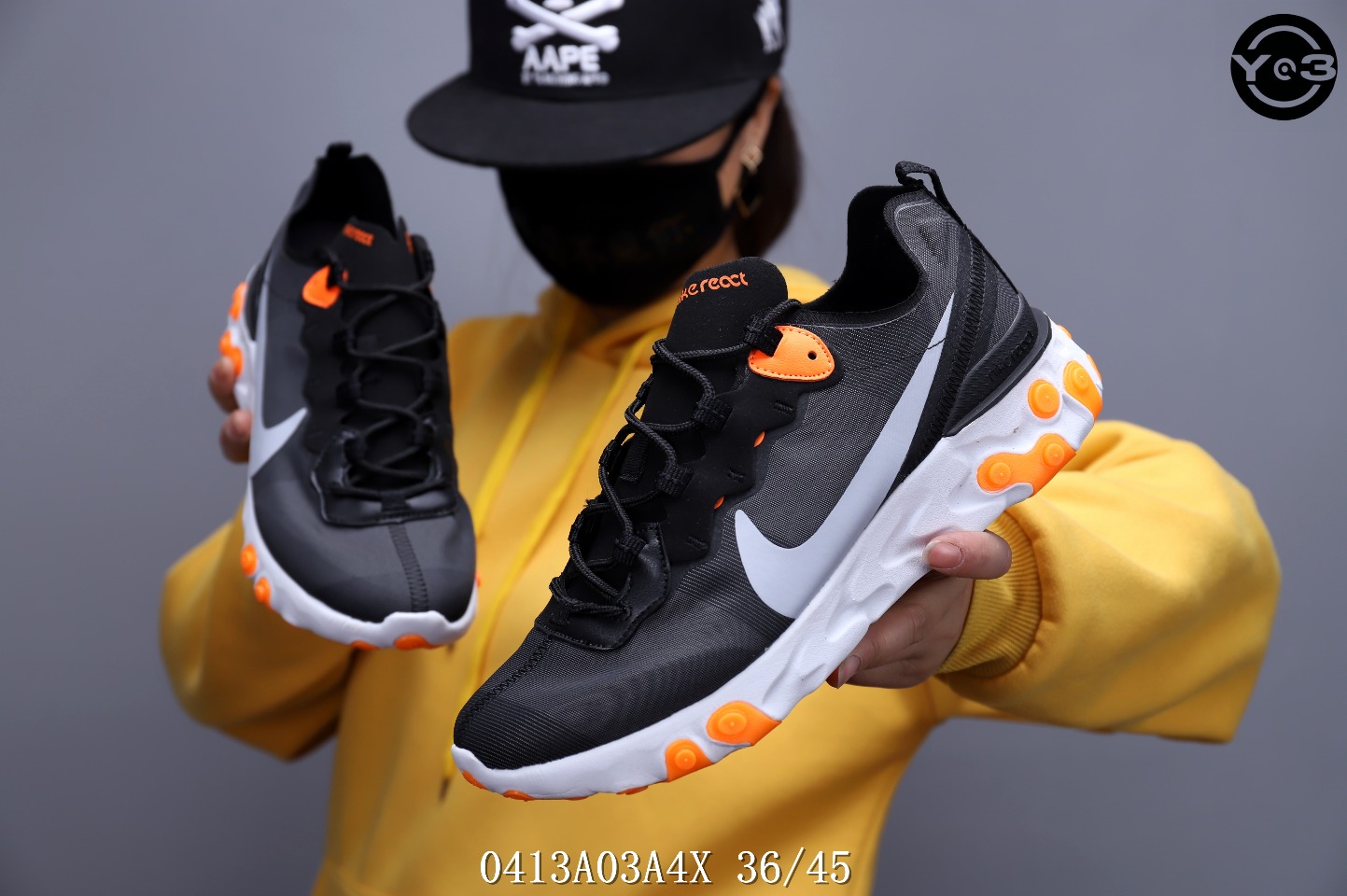 150<br />耐克 Nike Epic React Element 87Undercover 瑞亚87联名 高桥盾 透明网纱 轻便跑鞋 <br />SWSIZE：下36/45 <br />编码：0413A03A4X