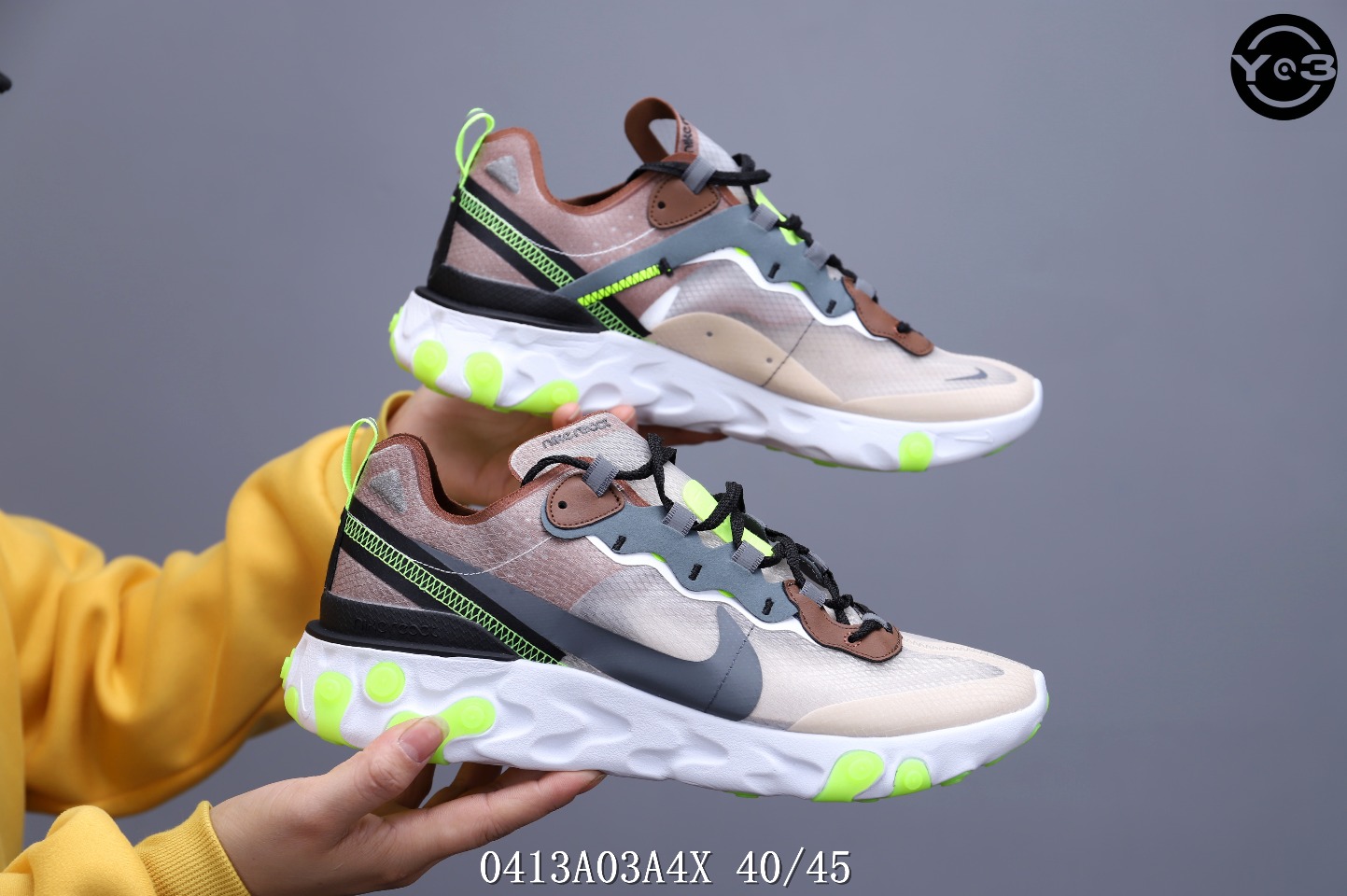 150<br />耐克 Nike Epic React Element 87Undercover 瑞亚87联名 高桥盾 透明网纱 轻便跑鞋 <br />SWSIZE：下40/45 <br />编码：0413A03A4X