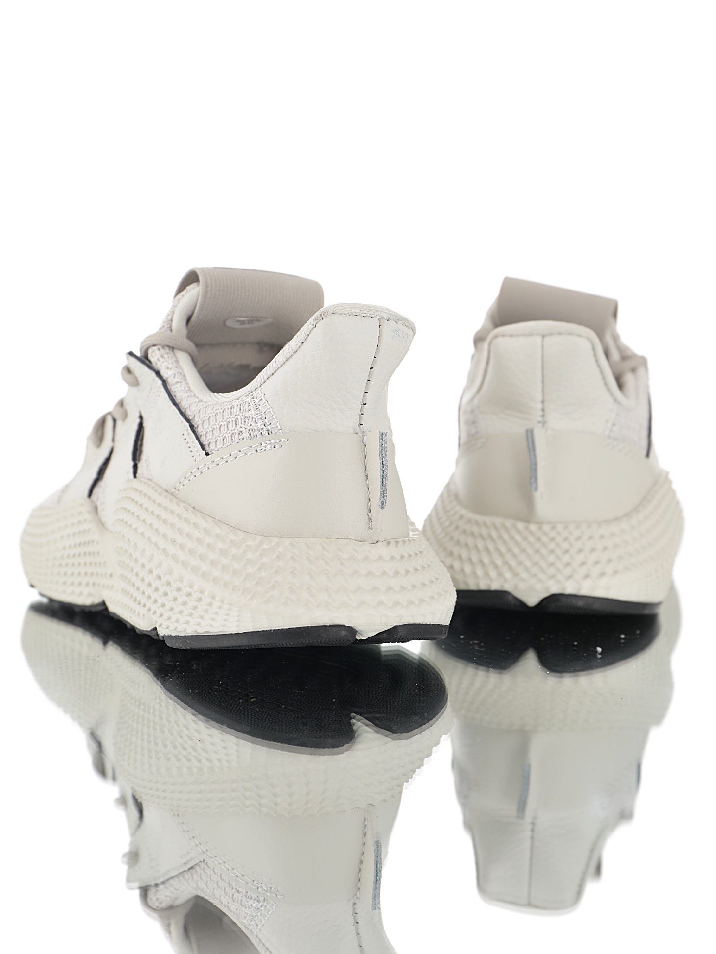 190 男女鞋，真标带半码  三叶草adidas Originals Prophere刺猬套脚飞织百搭慢跑鞋“针织沙漠浅卡其”BD7828
