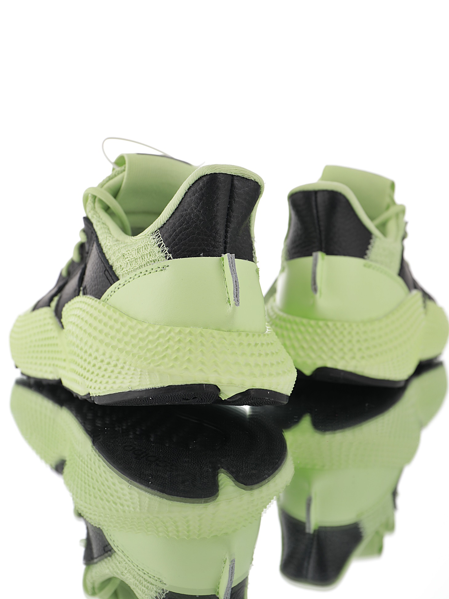 190 男女鞋，真标带半码  三叶草adidas Originals Prophere刺猬套脚飞织百搭慢跑鞋“针织荧光绿黑”F34235 42.5 43 44 44.5 45