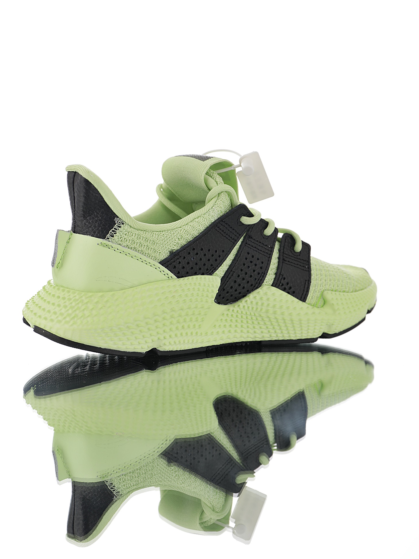 190 男女鞋，真标带半码  三叶草adidas Originals Prophere刺猬套脚飞织百搭慢跑鞋“针织荧光绿黑”F34235 42.5 43 44 44.5 45