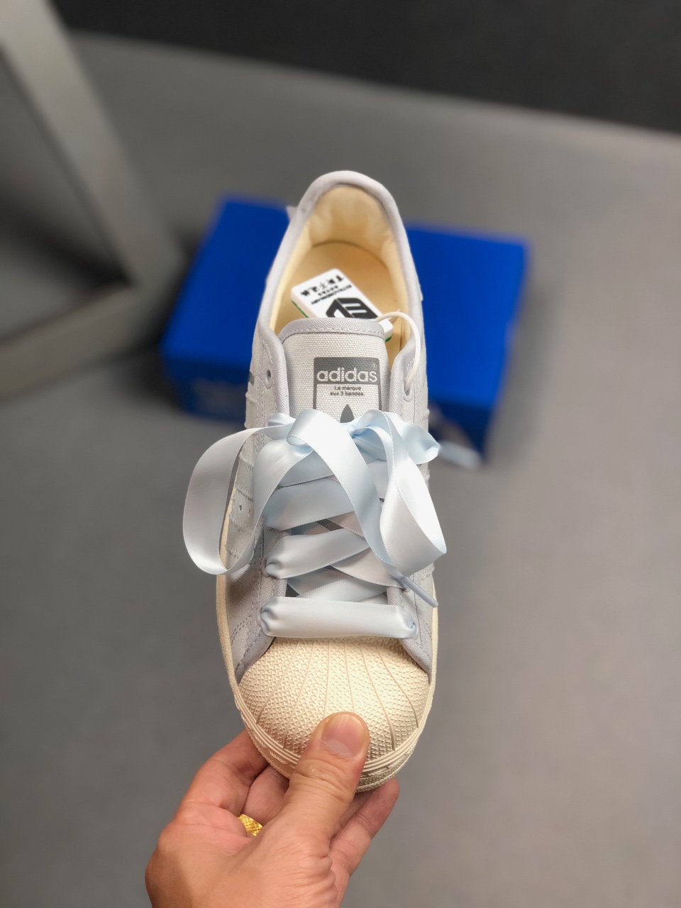 160 冰激凌蓝电镀ADIDAS SUPERSTAR ORIGINALS 上脚满满的少女心  2019年度全新冰激凌蓝配色帆布贝壳头