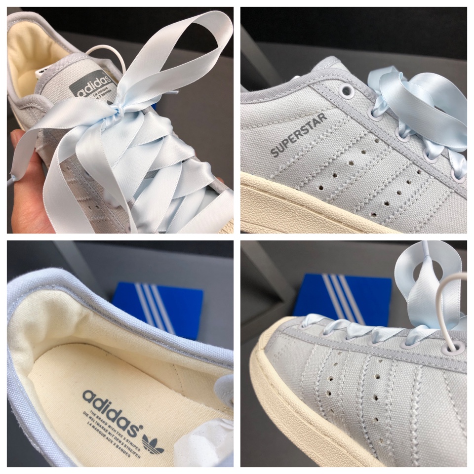 160 冰激凌蓝电镀ADIDAS SUPERSTAR ORIGINALS 上脚满满的少女心  2019年度全新冰激凌蓝配色帆布贝壳头