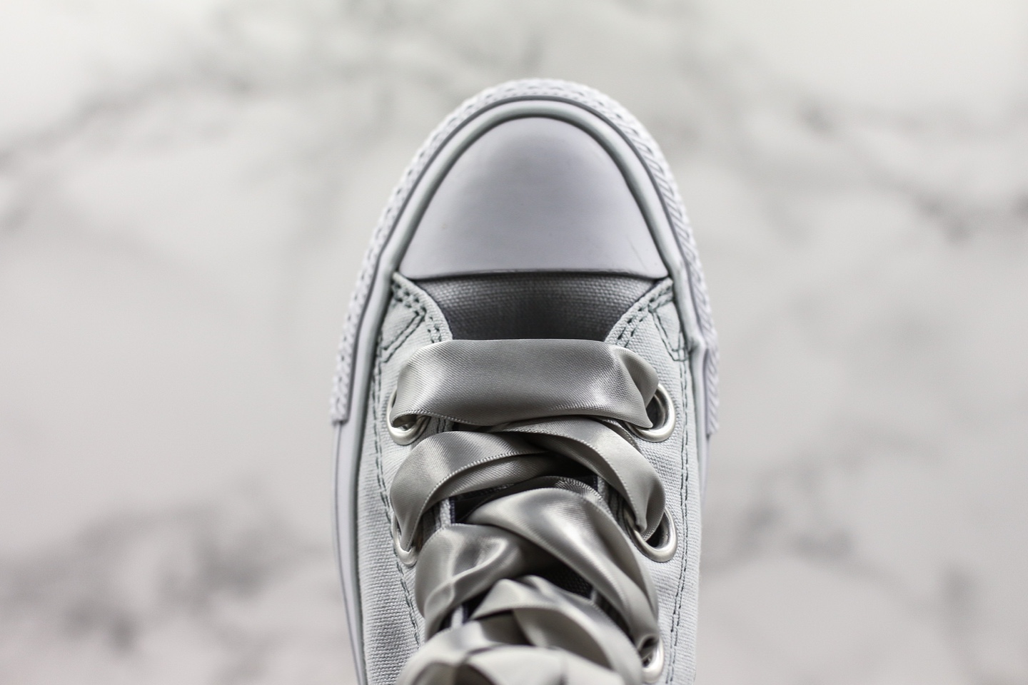 180 纯原匡威新款高帮丝带 converse  chuck taylor big eyelets  白粉银色蝴蝶结帆布限定款