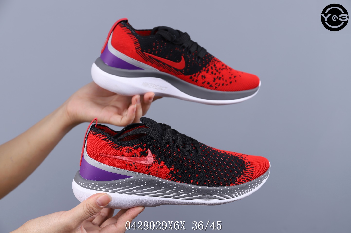 60  WMNS Nike React Epic Flyknit 针织面 缓震高弹跑鞋 <br />号码：36-45