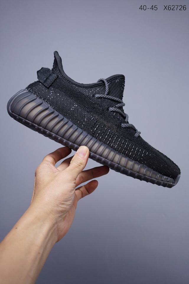 140阿迪达斯Adidas Yeezy Boost 350V2 堕(黑)天使 椰子组合底防爆休闲运动鞋