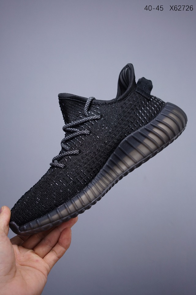 140阿迪达斯Adidas Yeezy Boost 350V2 堕(黑)天使 椰子组合底防爆休闲运动鞋