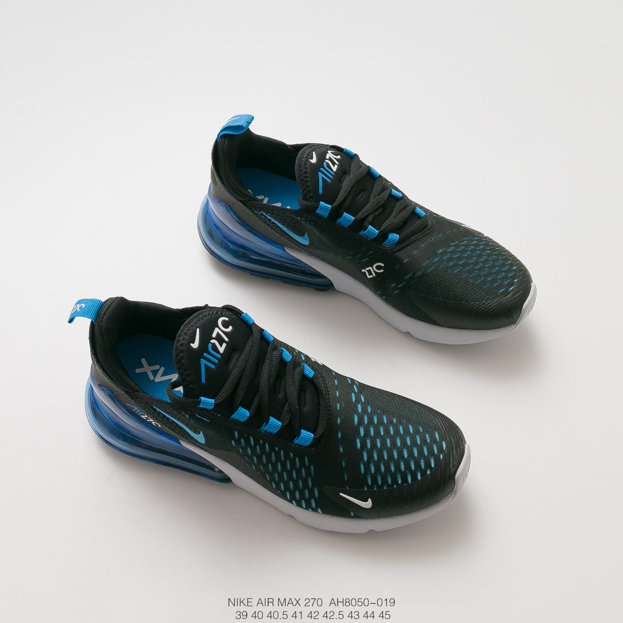 160耐克 Nike Air Max 270 耐克新款 后跟半掌气垫网面慢跑鞋  AH8050-019