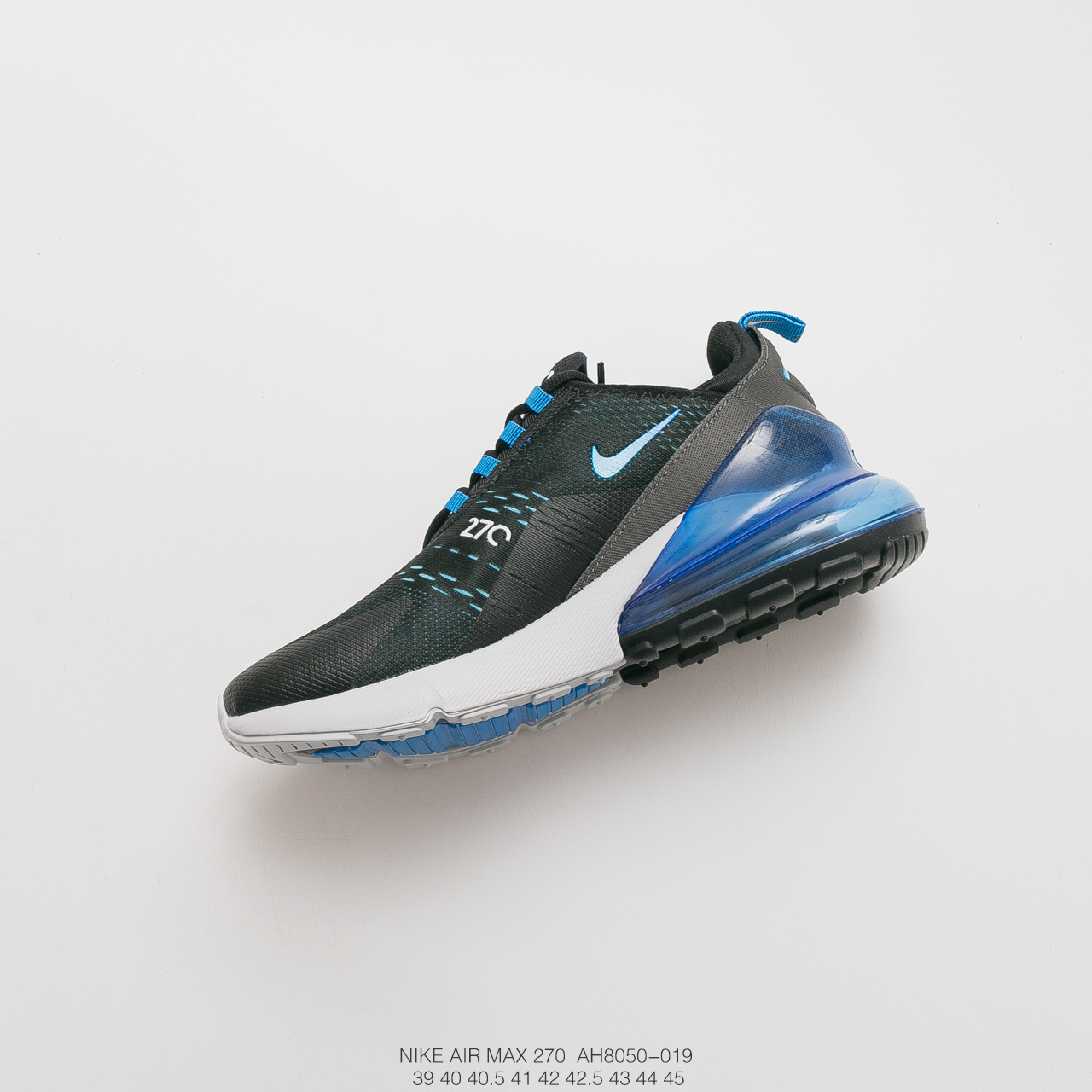 160耐克 Nike Air Max 270 耐克新款 后跟半掌气垫网面慢跑鞋  AH8050-019